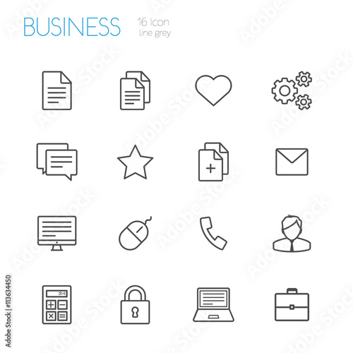 bussines line icons