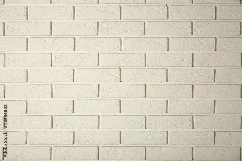 Fototapeta premium A white brick wall