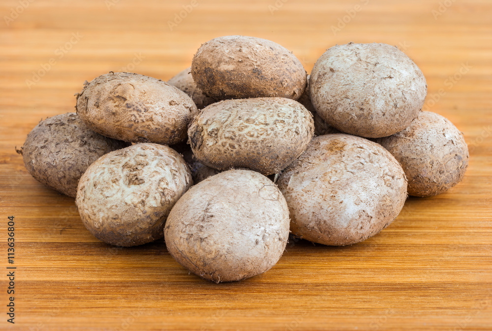 puffball mushroom on wooden table puffball mushroom on wooden table