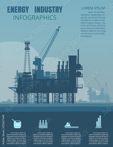 Energy industry infographic from vector.oil and gas industry infographic elements and Icon set.