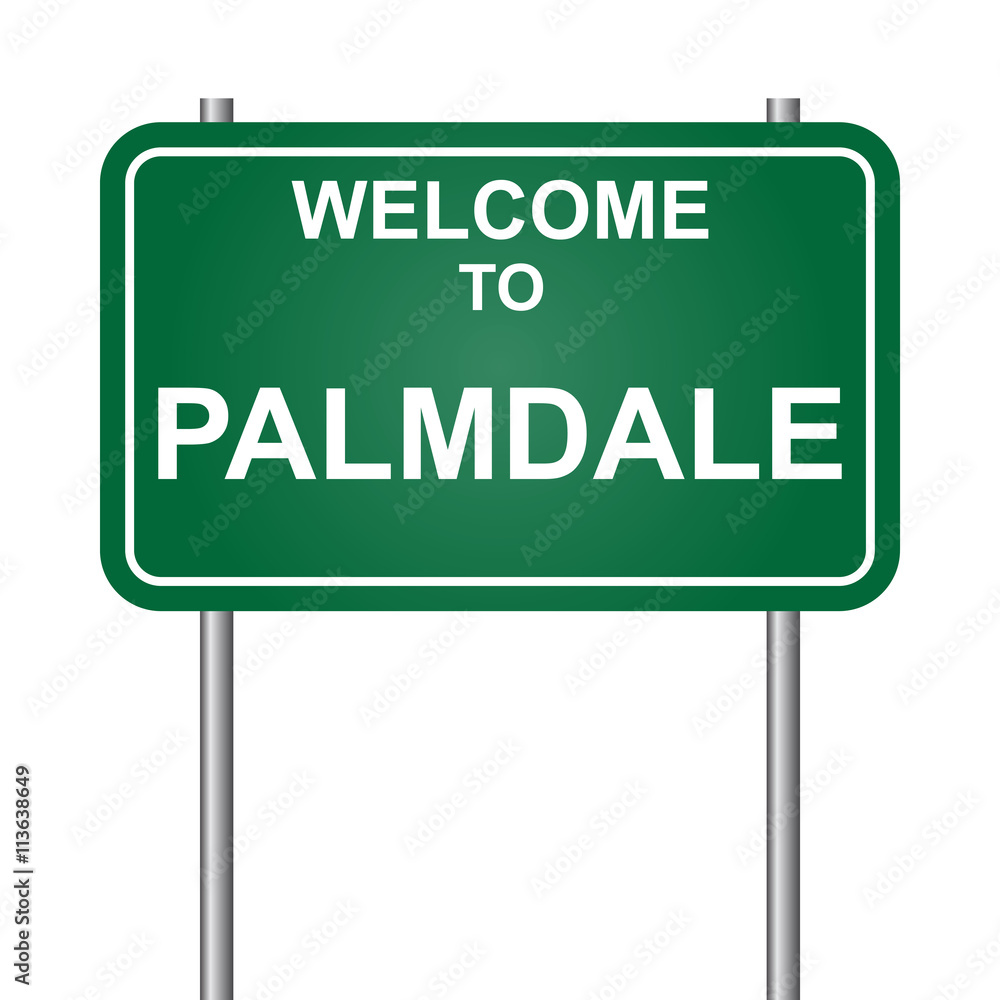 Welcome to Palmdale, green signal vector Welcome to Palmdale, green signal vector