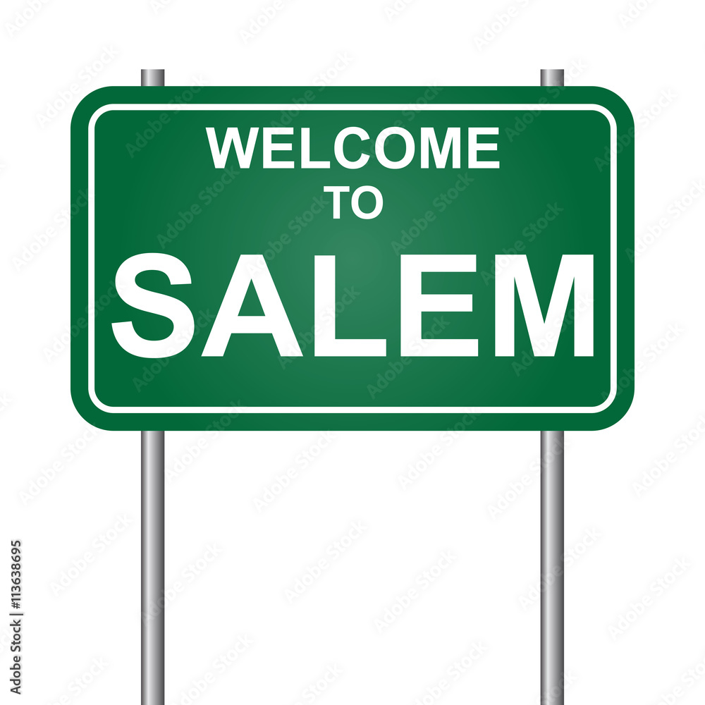 Welcome to Salem, green signal vector Welcome to Salem, green signal vector
