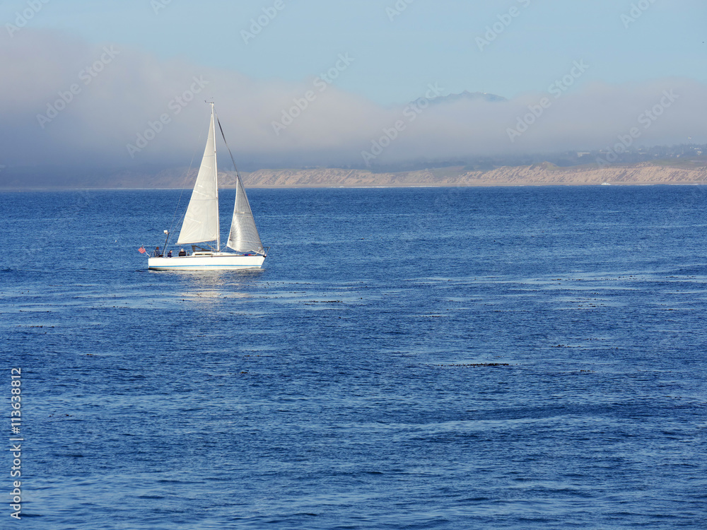 Sailing Monterey on a Foggy Afternoon