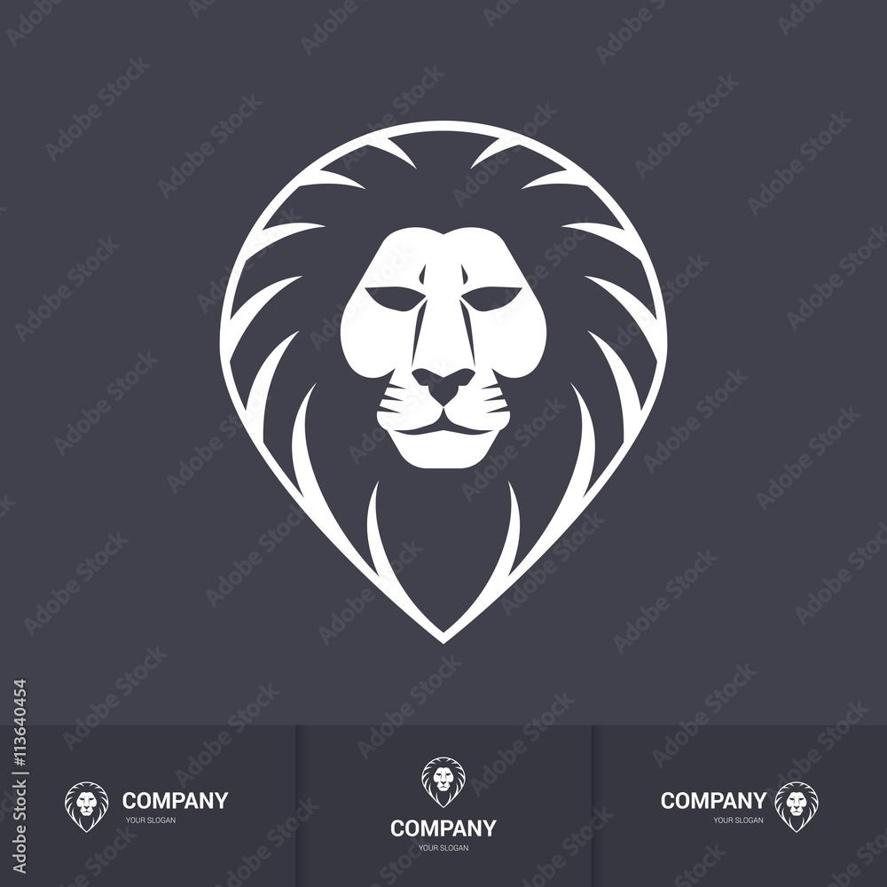 Naklejka premium Lion Head