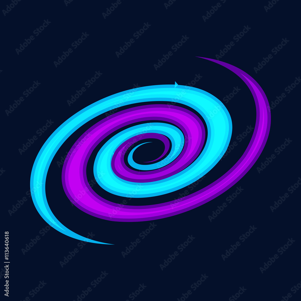 Spiral galaxy icon, cartoon style Stock Vector | Adobe Stock