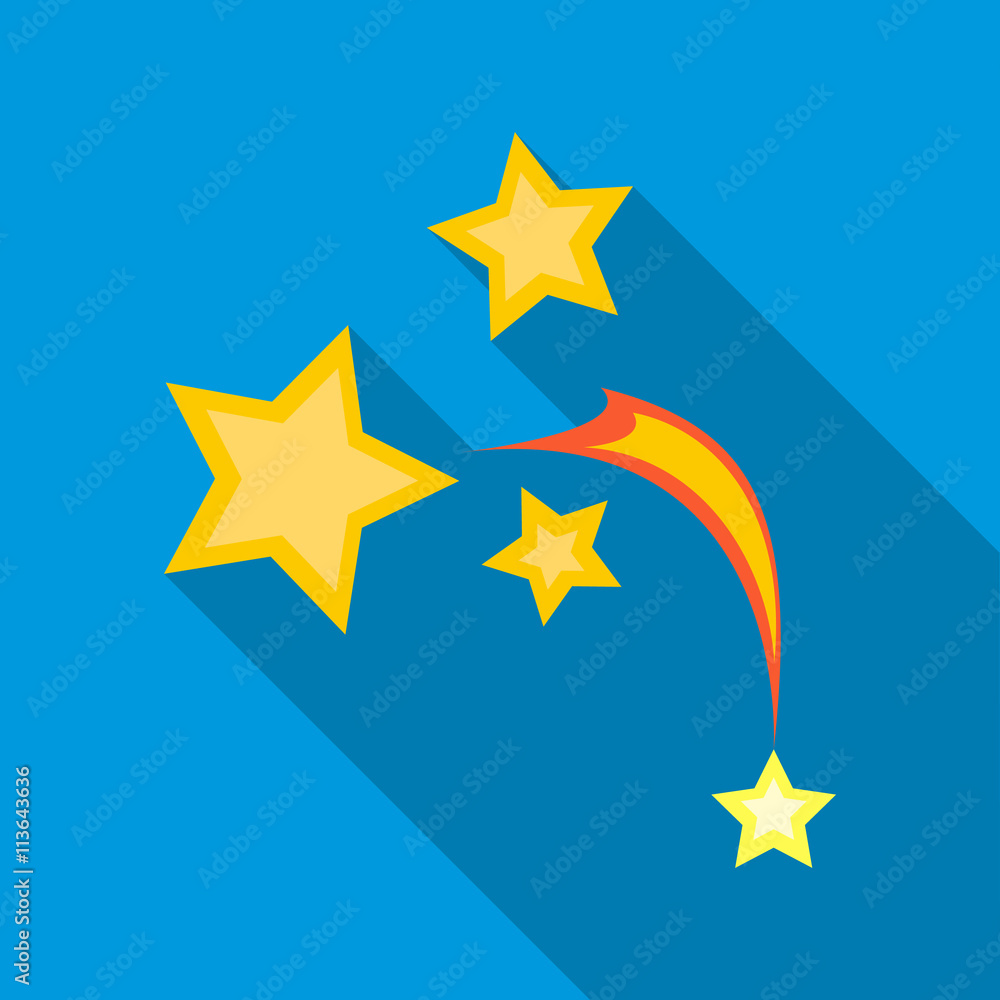 Stars in space icon, flat style Stars in space icon, flat style