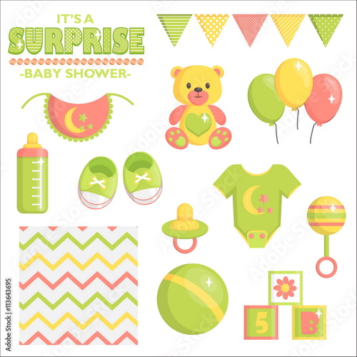 It is a surprise baby shower set