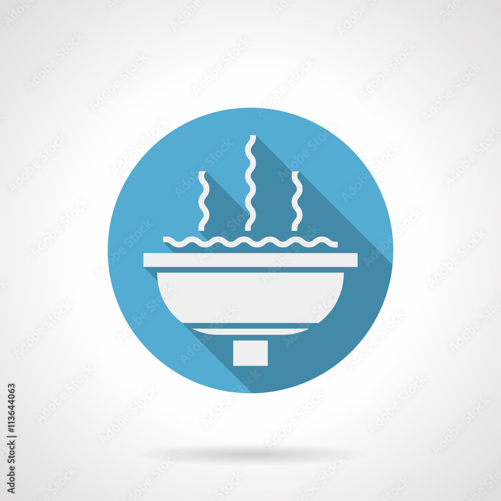 Cupped fountain round flat vector icon Cupped fountain round flat vector icon