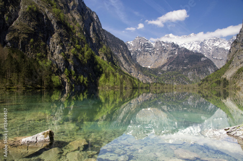 Lake Obersee near Berchtesgaden in the German Alps 