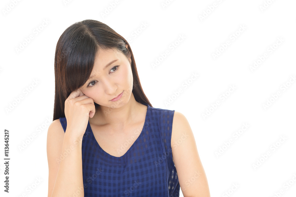 憂鬱な表情の女性 憂鬱な表情の女性