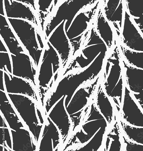 Kelp seaweed white abstract rough on black
