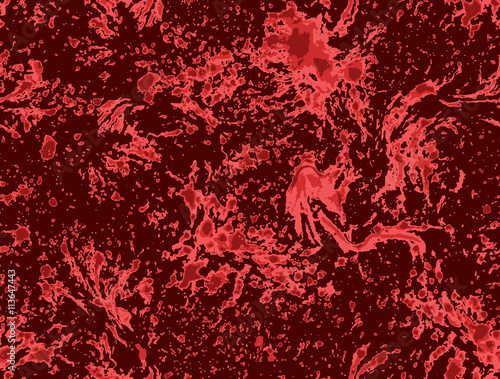 Red bleeding ink stains