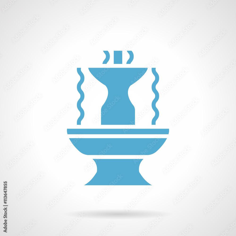 Fountain architecture glyph style vector icon Fountain architecture glyph style vector icon