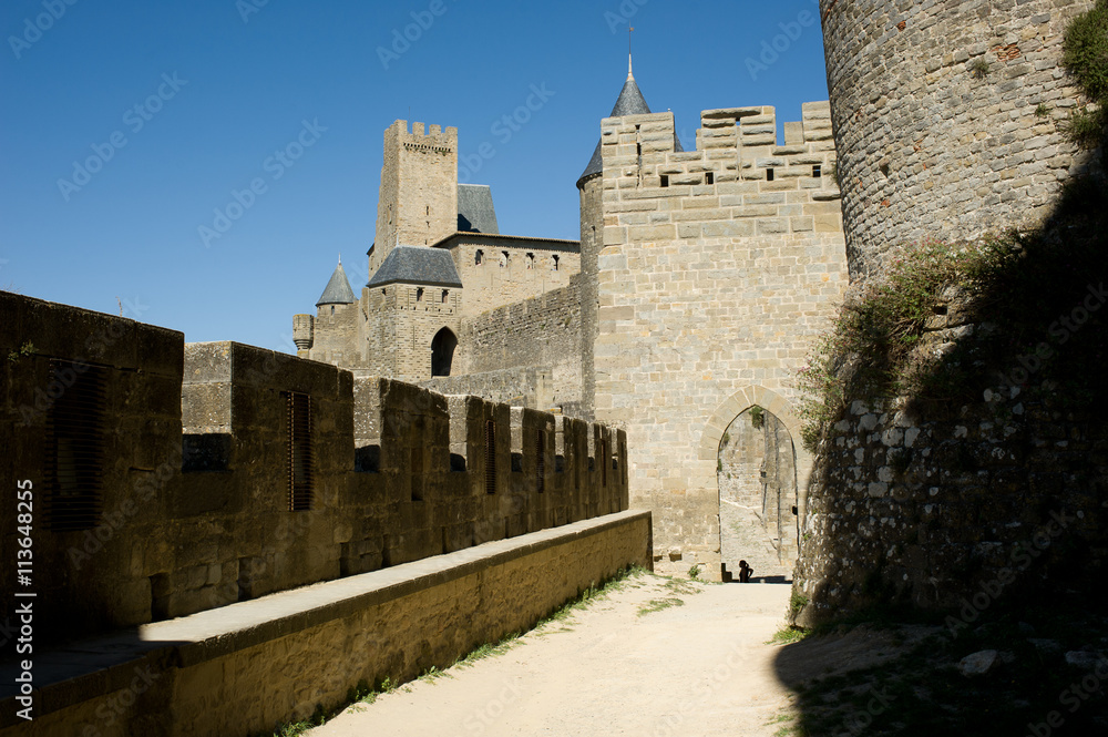 de vestingstad carcassonne in delanguedoc-rousillon in Frankrijk