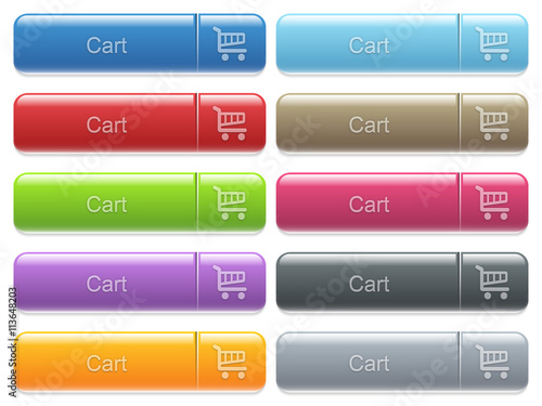Cart captioned menu button set