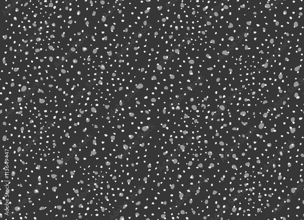 Dots and big splashes on black