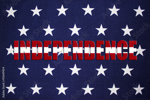 Star Background with "INDEPENDENCE" in stripes