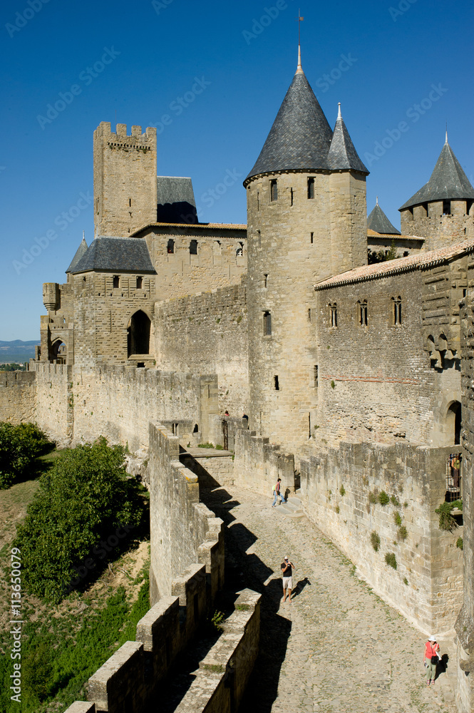 de vestingstad carcassonne in delanguedoc-rousillon in Frankrijk