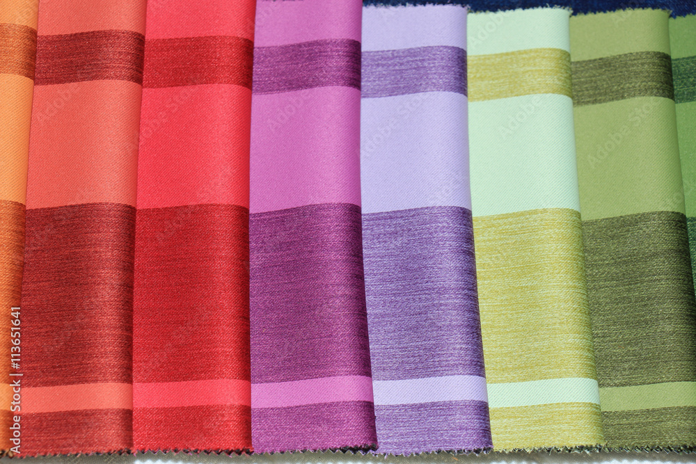 Fabric samples in a store Fabric samples in a store