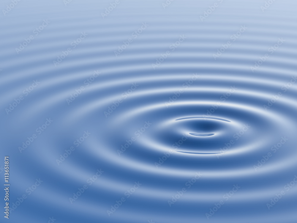 Water waves and ripples 3D rendering