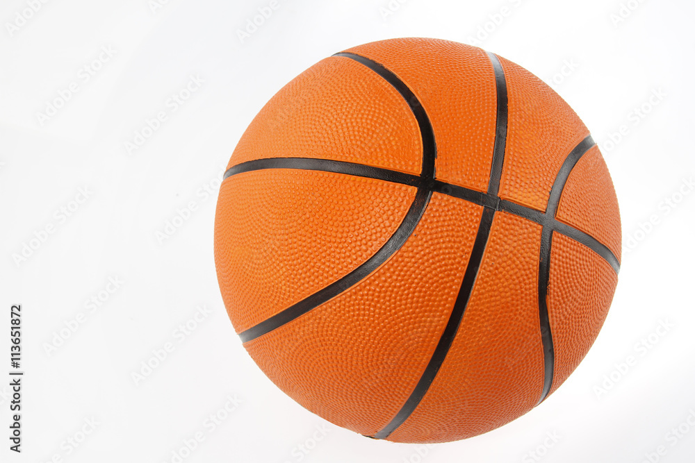 Basketball on plain background
