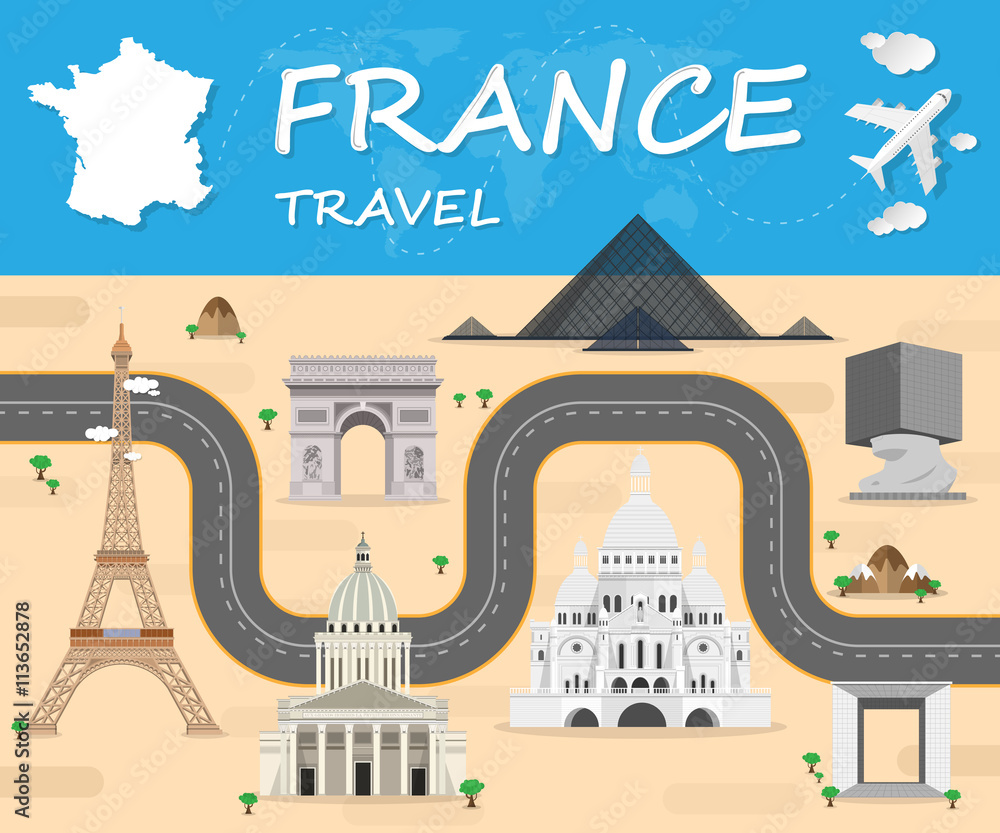 Fototapeta premium france travel Icon. travel Icon Vector. travel Icon Art. travel
