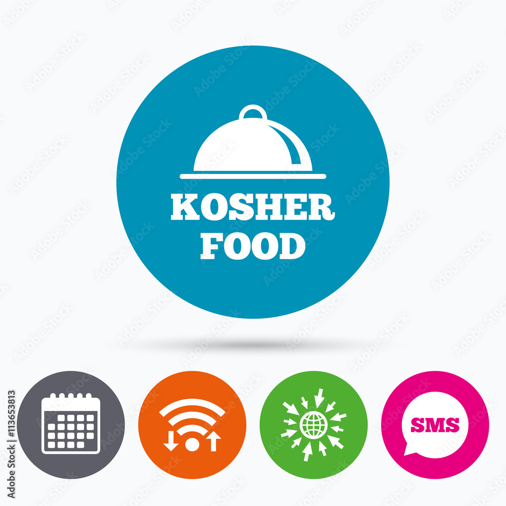 Kosher food product sign icon. Natural food. Kosher food product sign icon. Natural food.