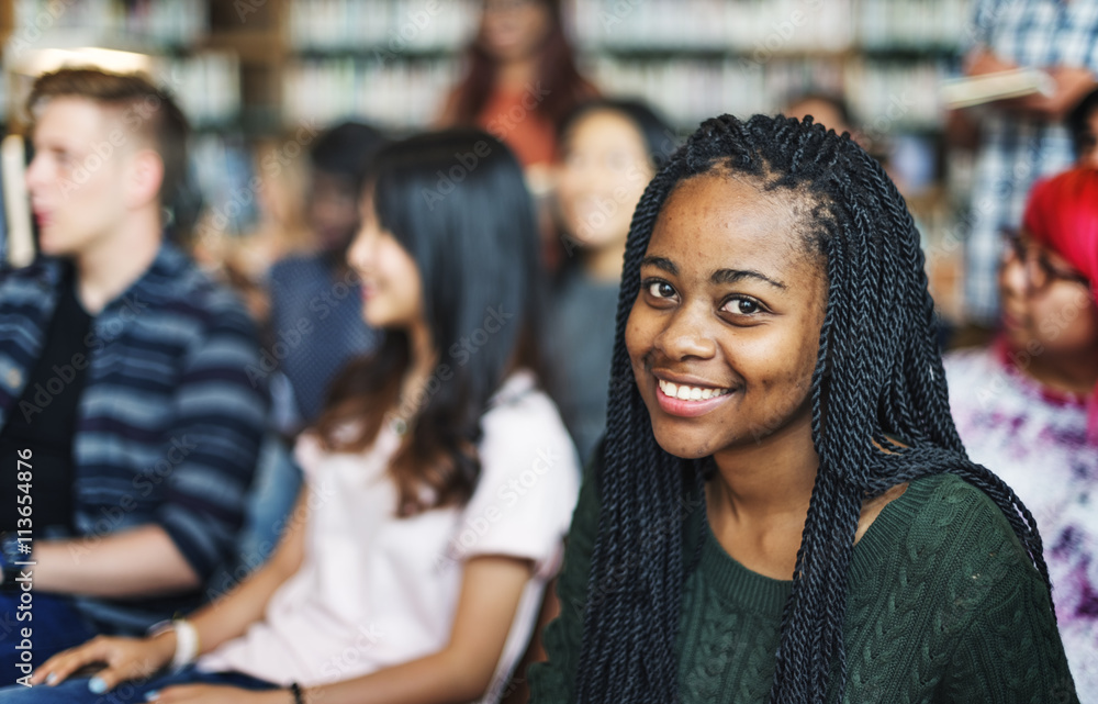 African Desent Library Student Study Union Unity Concept African Desent Library Student Study Union Unity Concept