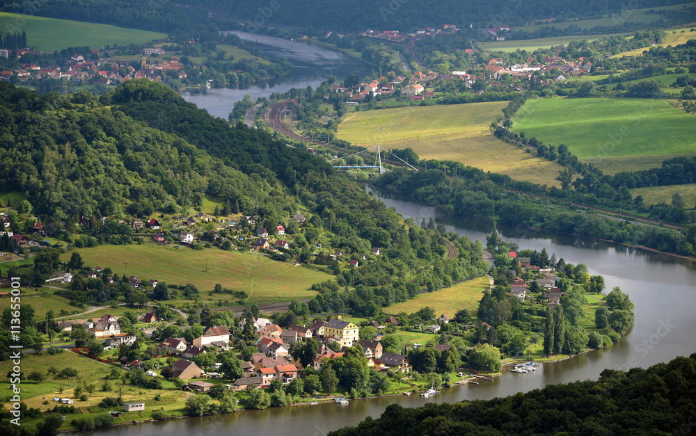 View from Skalky over Labe river