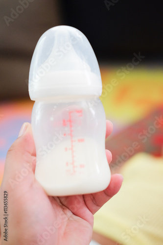 milk in bottle photo