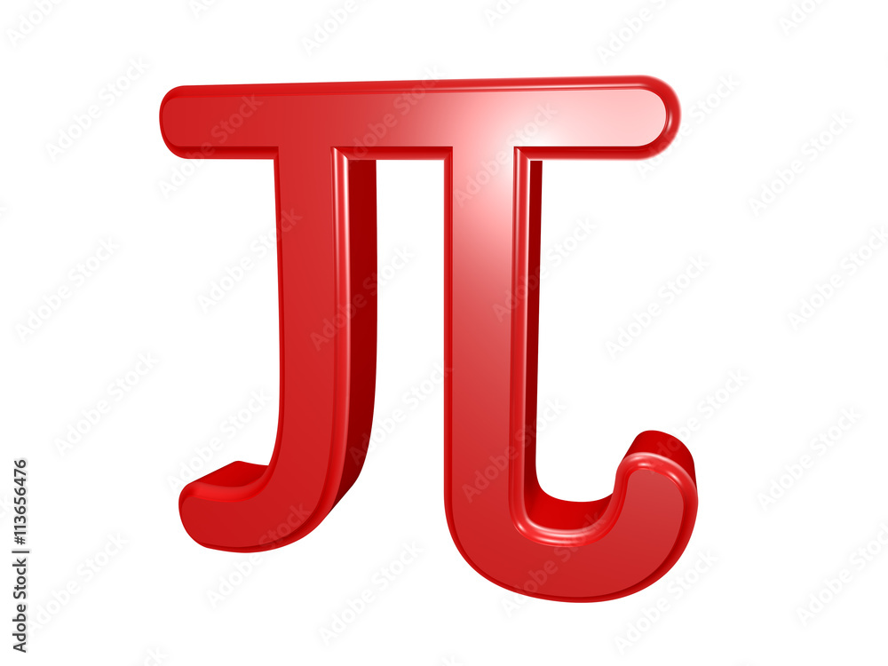 Pi - Greek letter isolated on white, 3d illustration Pi - Greek letter isolated on white, 3d illustration