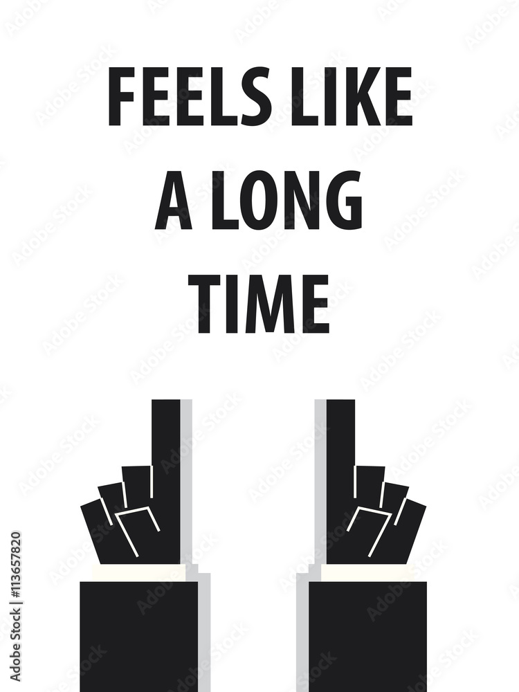 FEELS LIKE A LONG TIME typography vector illustration