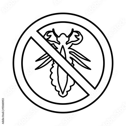 No louse sign icon, outline style