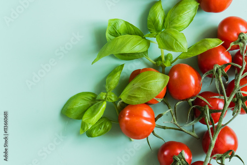 cherry tomato and basil