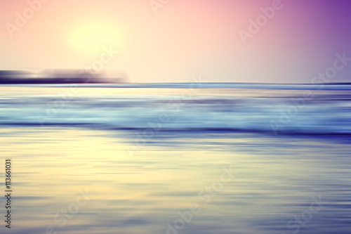 blurred background sunset on the sea © kichigin19