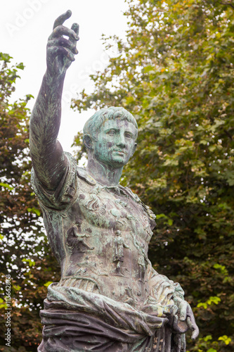Statue of Roman Emperor in a park, Oviedo, Spain © james633