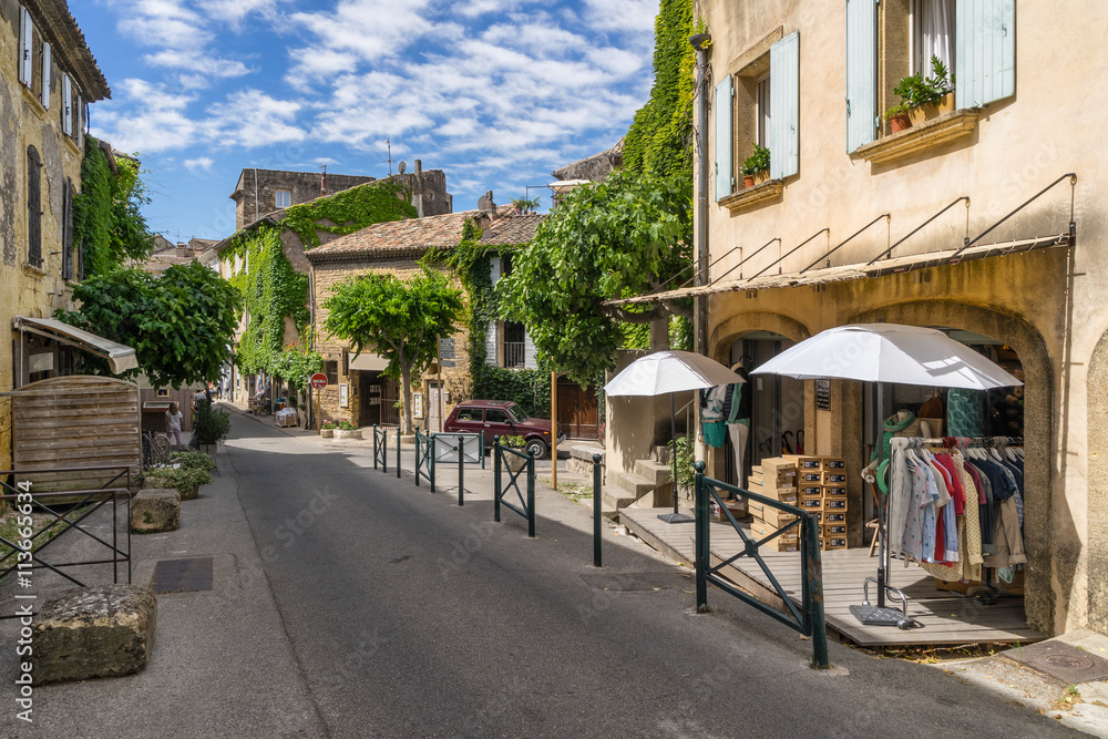The hill top village of Lourmarin in the Luberon Provence