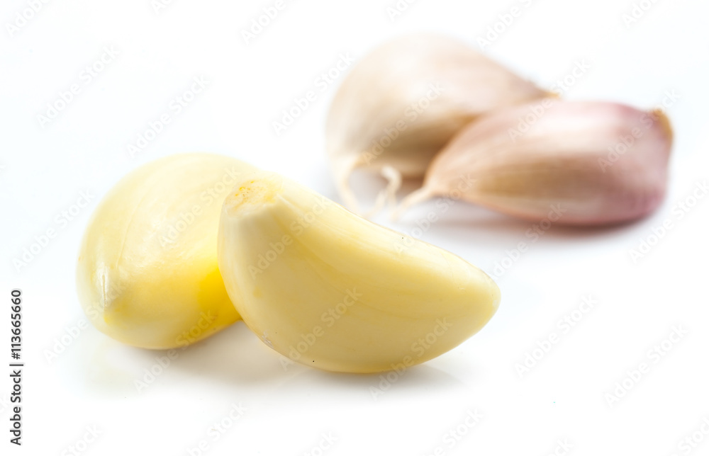 fresh garlic isolated on white background fresh garlic isolated on white background