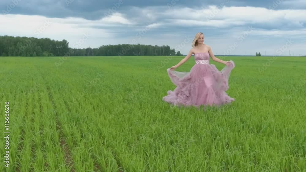 Very attractive women. girl in wedding dress walking. Slow motion Very attractive women. girl in wedding dress walking. Slow motion