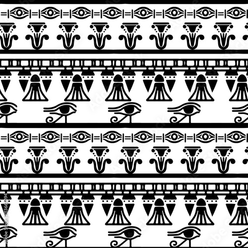 Egyptian vintage ethnic seamless pattern