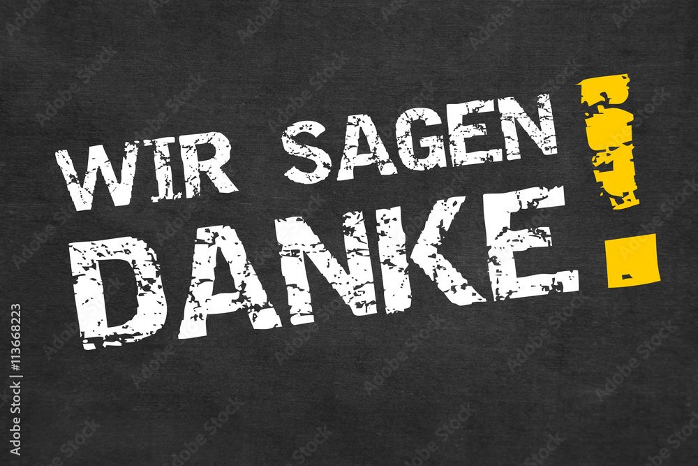 Wir sagen danke! Stock-Illustration | Adobe Stock