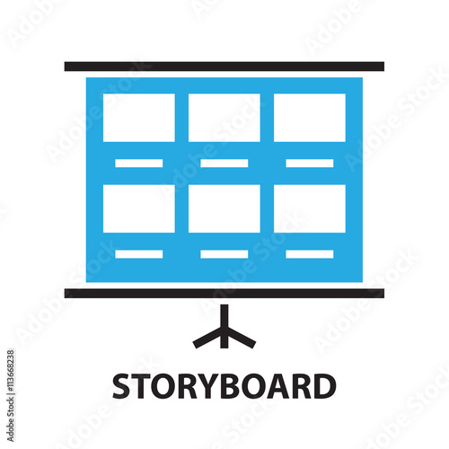  film storyboard template ,icon and symbol
