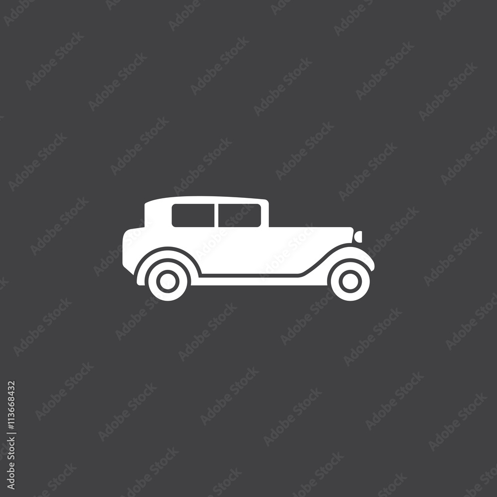 Retro car icon, vector illustration Retro car icon, vector illustration