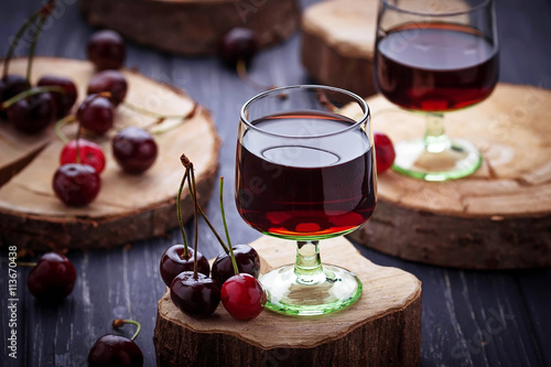 Wall Mural Glasses of cherry liquor
