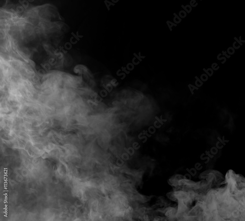 Smoke on black background,Motion blur