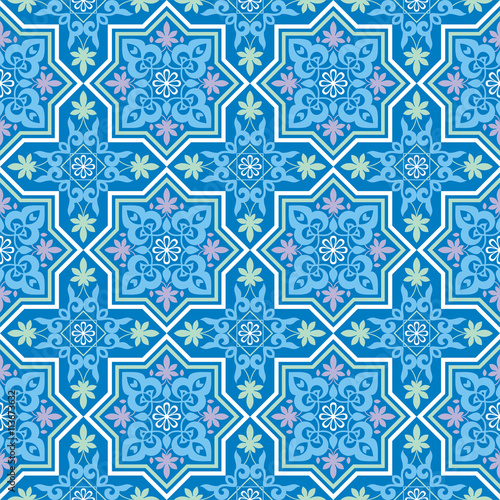 Arabesque. Pattern in Mauritian style. Arab seamless texture. Element of design. Islamic  background.