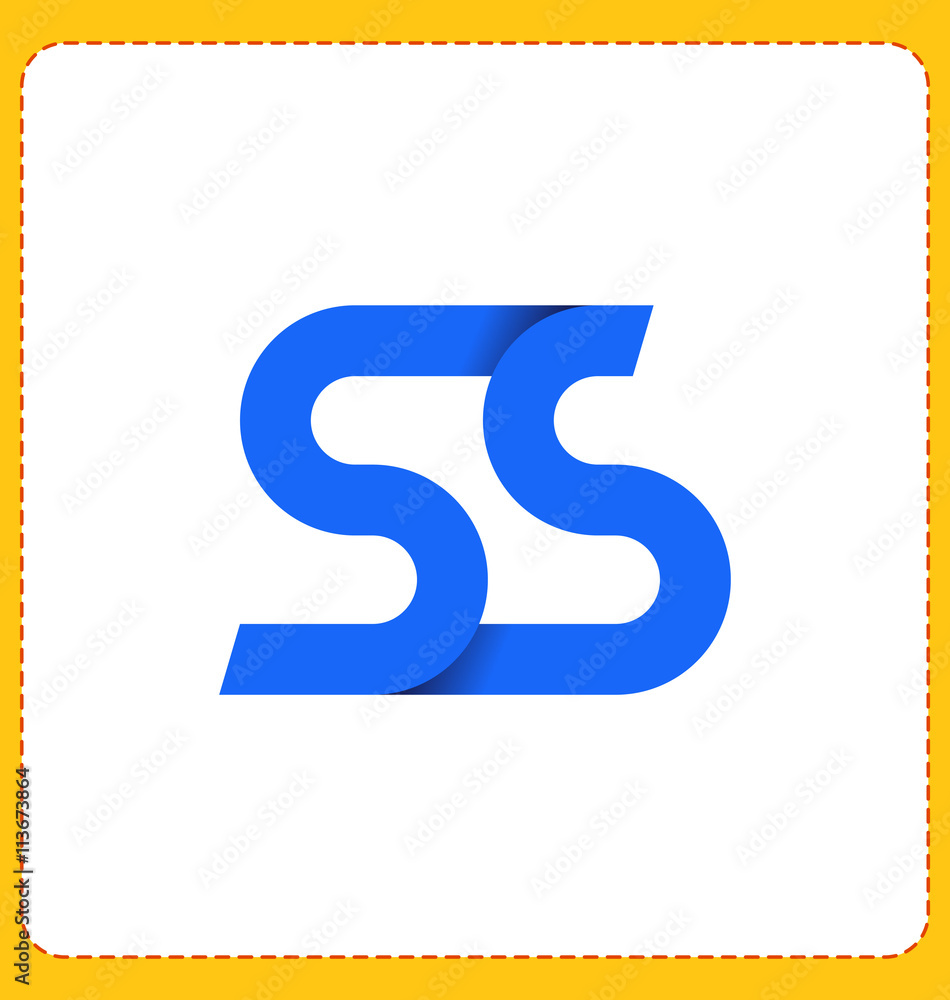SS Two letter composition for initial, logo or signature. SS Two letter composition for initial, logo or signature.