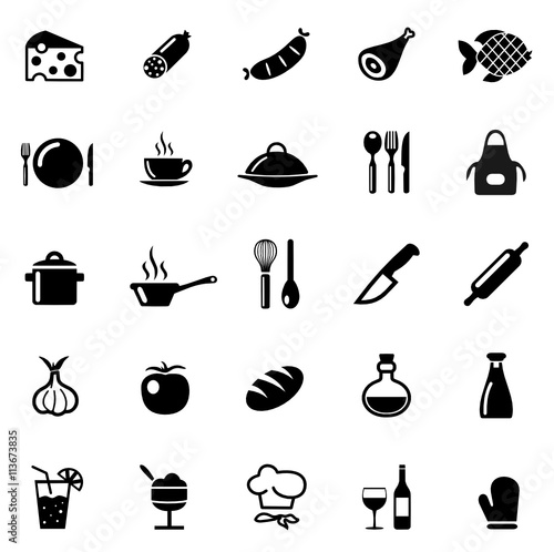Icons Kochen Küche