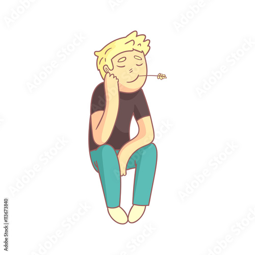 Guy Chewing On A Straw