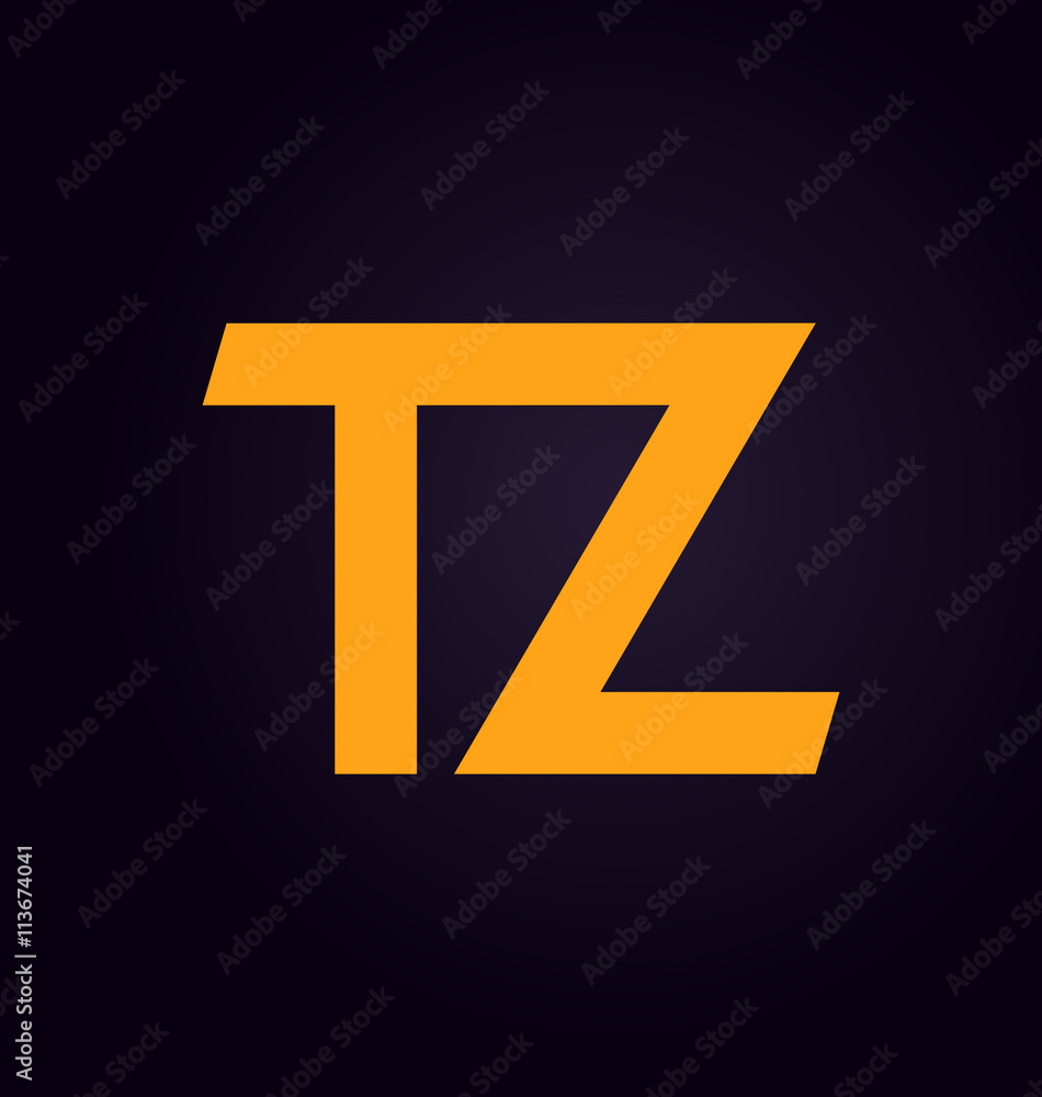 TZ Two letter composition for initial, logo or signature.